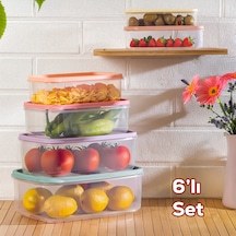 Porsima Org-400 6 Adet Derin Dondurucu Mikrodalga Saklama Kabı Renkli