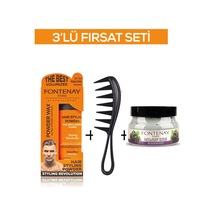 Fontenay Pudra Toz Wax Turuncu 20gr +şekil Tarağı 043+ Face And Body Scrub Böğürtlen 350ml 3'lü Set