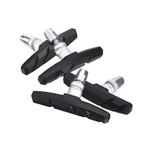 Ebitda 2 Çift Sessiz V-fren Bisiklet Fren Pabuçları Siyah, Kavisli Tasarım, Aşınma Dayanıklı Siyah