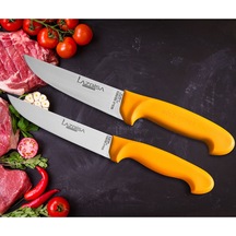 Lazbisa Mutfak Bıçak Seti Et Kurban Kasap Sebze Ekmek Bıçağı 2 Li