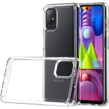 Mey İthalat Galaxy Uyumlu  M51 Kılıf Lüx Şeffaf Silikon Beyaz
