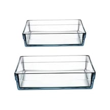 Paşabahçe Borcam 2'li Saklama Kabı Seti, Dikdörtgen, 287x197mm Ve 367x257mm