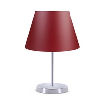 Art Krom Gövdeli Abajur Bordo Şapkalı Bordo