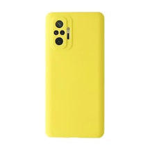 Xiaomi Redmi Note 10 Pro Uyumlu Kılıf Nano İçi Kadife Silikon - Sarı