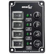 Sealux Switch Panel İzoleli Dikey 4 Lü