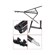 2.1 Metre Profesyonel Işık Ayağı Stüdyo Tripod Standı 210 Cm Ayarlanabilir Metal Ring Light Ve Çekim Işık Ayağı + Telefon Tutucu