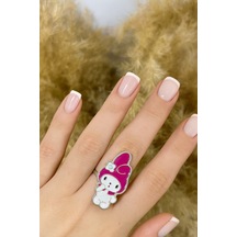 Pembe My Melody Yüzük Sevimliliğin, Neşenin Ve Tatlı Zarafetin Simgesi Gümüş - Gri