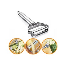 Pazly--1 Adet Soyucu Stili Mutfak Alet Aksesuarları Çok Fonksiyonlu Sebze Meyve Kesici Dilimleyici Rende Öğütücüler Cocina Accesorios De Cocina Utensilios Gümüş