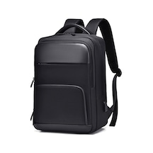 Senshidun-6012 Çok Amaçlı Usb Şarj Portlu 16" Laptop Sırt Çantası Siyah Siyah