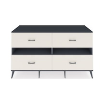 Kronos Konsol 2 Raflı 4 Çekmeceli 176x59x99 Antrasit-antrasit/aytaşı Antrasıt/aytası - Antrasıt