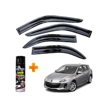 Mazda 3 Mügen Cam Rüzgarlığı Hb 2009-2014 Arası Çift Kelebek 4 Lü Takım +500ml Lastik Parlatıcı