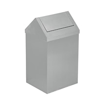 Metal Sallanır Çatı Kapak Çöp Kovası 11 Lt Beyaz