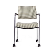 Koltukstilim Sahra Kare Desenli Kumaş Tekerlekli Çalışma Koltuğu Ofis Koltuğu Diğer