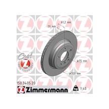 Zimmermann 150.3405.20 Arka Fren Aynası Bmw 5 E60 E61 E63 E64 05 986479056-df4360 34216753215