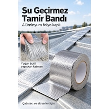 Su Geçirmez Çatı Boru Duvar Çatlak Yapışkan Çamur Bant Folyo 5 Mt X 10 Cm