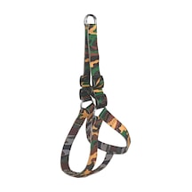 Köpek Göğüs Tasma Seti Dokuma 3 Cm 70-90 Cm Kamuflaj Çok Renkli