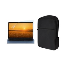 Apple Macbook  Uyumlu Air 13" M2 Fermuar Detaylı Sırt Laptop Çantası Ve Nano Ekran Koruyucu Siyah