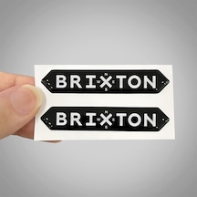 Brixton 3D Gümüş Arma Sticker Yapıştırma 2 Adet
