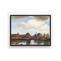 Rönesans Vermeer Delft Manzarası Çerçevesiz Poster 21x30 Cm A4 Tablo Rönesans Klasik Sanat