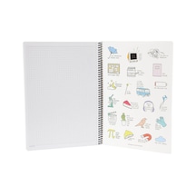 Hisli Şeyler A4 80yp Kareli Spiralli Stickerli Defter - Hepsi De Beni Bulur 103 Ivory