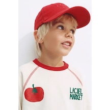 La Ciel Paris Erkek Çocuk Domates Baskılı Sweatshirt Ekru
