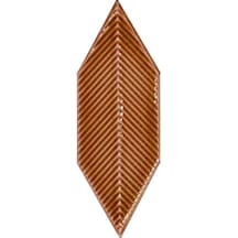 Armada Çini 05x15 Cm Çizgili Yaprak Desen Karamel Çini Seramik