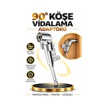 90 Köşe Vidalama Adaptörü 1/4" Bits Uyumlu Matkap Aparatı