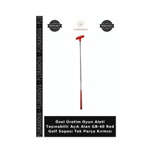Özel Üretim Oyun Aleti Taşınabilir Açık Alan Gb-40 Red Golf Sopası Tek Parça Kırmızı