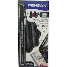 Pensan Jel Kalem 2800 Siyah Jely Glitter Simli 12'li Paket Diğer