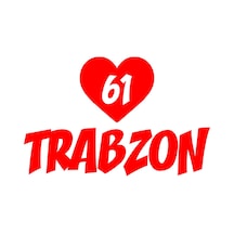 Kalpli 61 Trabzon Araba Sticker 17x17 Cm Kırmızı