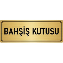 Metal Yönlendirme Levhası, Departman Kapı İsimliği Bahşiş Kutusu 7x20 cm Altın Renk