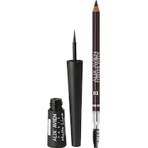 Alix Avien Kaş Kalemi 1 Koyu Kahve + Yoğun Mat Eyeliner Siyah