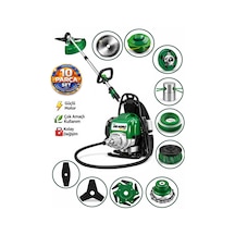 Dragro German Drg-10 + Sırt Tipi Benzinli Ot Çalı Çim Biçme Tırpanı + Full Set Hediyeli Y