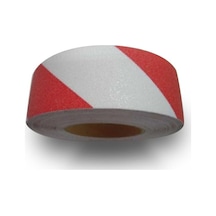 Kırmızı Beyaz Merdiven Ve Zemin Kaydırmaz Kaymaz Bant 50Mm X 25Mt