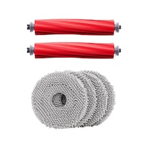 Roborock Qrevo Maxv Uyumlu 2 Adet Ana Fırça 4 Adet Mop Fiber Paspas