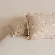 Home Daisy Bej 2&apos Li Yastık Kılıfı Bej 50x70 Açik Mavi