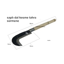 Sürmene Dal Kesme Bıçağı Orak Tırpan Ahşap Saplı Budama