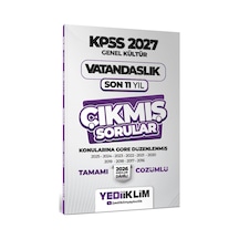2027 Kpss Genel Kültür Vatandaşlık Konularına Göre Tamamı Çözümlü Son 11 Yıl Çıkmış Sorular