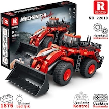 Reobrix Technic 22010 Dozer Kamyon Kumandalı&motorlu Yaratıcı Yapı Blok Seti Building Blocks Mechanical Loader - 1876 Parça