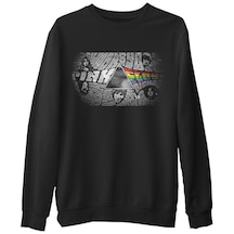 Pink Floyd - The Pink Side Siyah Erkek Kalın Sweatshirt