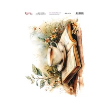 Pirinç Dekopaj Kağıdı 30x42cm Pt-4171 Kahve Kitap