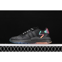 Adidas Nite Jogger Erkek Spor Ayakkabı Siyah Fosfor Siyah