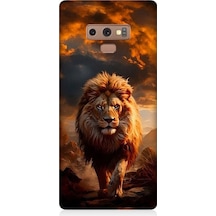 Samsung Galaxy Note 9 Uyumlu Yırtıcı Aslan Kral Desenli Silikon Kılıf