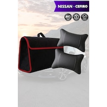 Nissan Cefiro Uyumlu Koltuk Yastığı Siyah Renk Bagaj Çantası Lüks Model