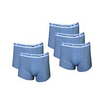 Boxerland Gri Likralı Erkek Boxer Ekonomik Paket 5'Li