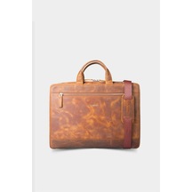 Crazy Taba Deri Özel Üretim Laptop Ve Evrak Çantası-130056 Siyah