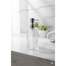 Buççin Online Mağaza Kristal Sıvı Sabunluk Şeffaf 280ml Akrilik Gri Çok Renkli