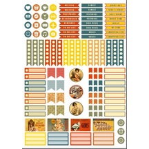Vintage Planlayıcı Sticker Set