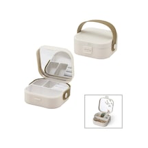House By House Ur-3464 Aynalı Makyaj Ve Takı Organizer 9x9cm Y:3.7cm 4bölme Çanta Boy Taşıma Kulp Diğer