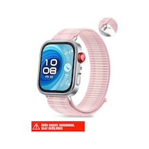 Huawei Watch Fit 3/fit 4/fit 4 Pro/fit 5/fit 5 Pro İle Uyumlu Hasır Örgü Spor Naylon Kordon, Pembe
